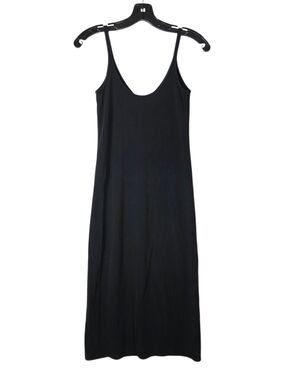 Aritzia Wilfred jersey knit  Black Midi Slip Dress
